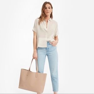 Everlane Silk Short Sleeve Square Shirt